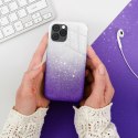 Etui na iPhone 11 PRO Shining transparentne fioletowe