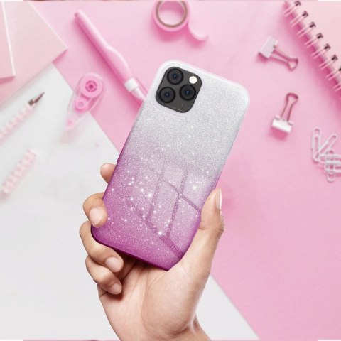 Etui na Samsung A37 5G Shining transparentne różowe