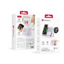 Forcell F-ENERGY Mag Mirror 3 in 1 15W ładowarka indukcyjna z kompatybilna z MagSafe / Apple Watch / Samsung Watch / Airpods róż