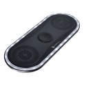 Ładowarka indukcyjna Forcell F-Energy Ellipse 3w1 Qi QC 15W kompatybilna z Apple + kabel USB C do USB A czarna