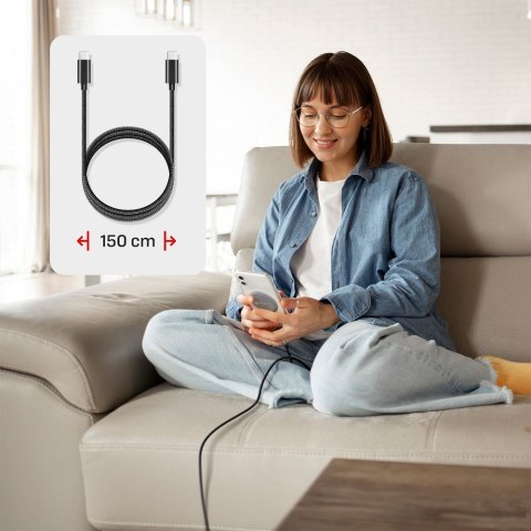 Ładowarka indukcyjna Forcell F-Energy Smart Charge USB C Qi2 15W zgodna z MagSafe z odpinanym kablem 1,5 m srebrna