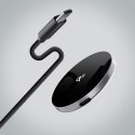 Ładowarka indukcyjna Forcell F-Energy Smart Charge USB C Qi2 15W zgodna z MagSafe z odpinanym kablem 1,5 m srebrna