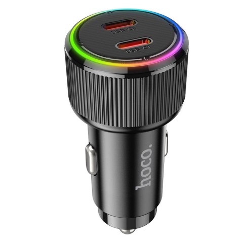 Ładowarka samochodowa Hoco 2 x USB C QC PD 50W NZ14B czarna