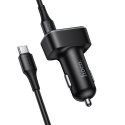 Ładowarka samochodowa Hoco USB A + USB C QC3.0 PD 48W + kabel USB C do C Z63B czarna