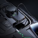 Ładowarka samochodowa Hoco ze zwijanym kablem 2 x USB C + USB A QC PD 65W NZ18 czarna