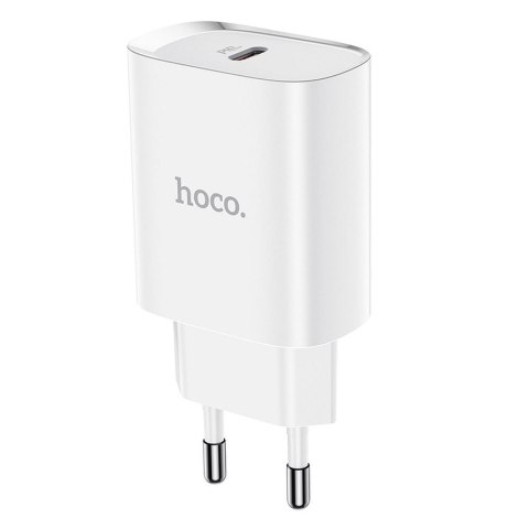 Ładowarka sieciowa do telefonu Hoco USB C PD 20W N14 biała