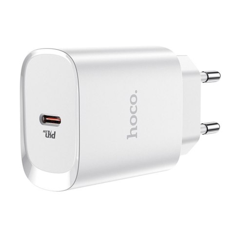 Ładowarka sieciowa do telefonu Hoco USB C PD 20W N14 biała