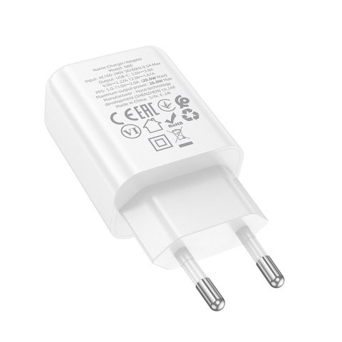 Ładowarka sieciowa do telefonu Hoco USB C QC PD 20W N60 biała