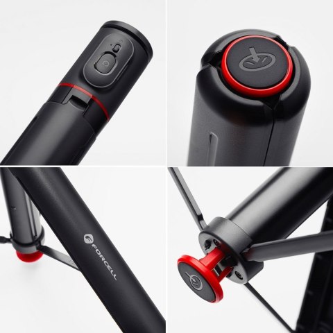 Selfie stick Forcell F-Grip F170XL tripod automatyczny z pilotem bezprzewodowym czarny