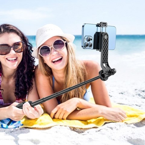 Selfie stick Hoco tripod z pilotem bezprzewodowym K21 czarny