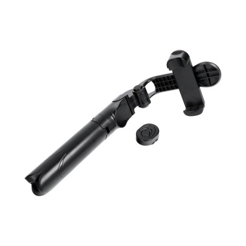 Uchwyt selfie z pilotem bezprzewodowym tripod z lusterkiem SSTR-11 czarny