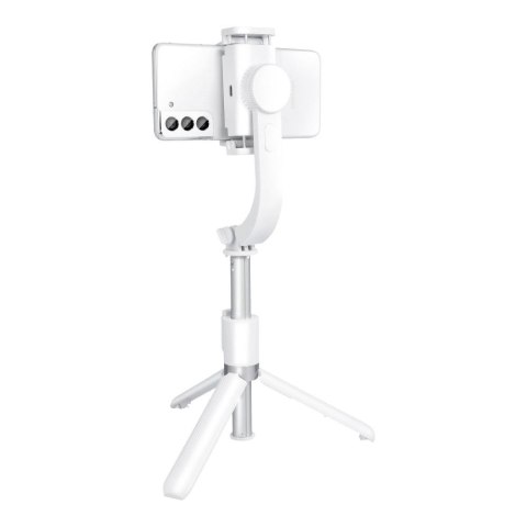 Uchwyt selfie z pilotem bezprzewodowym tripod ze stabilizatorem GIMBAL SSTR-L08 biały