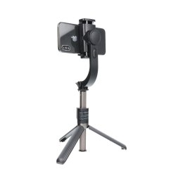 Uchwyt selfie z pilotem bezprzewodowym tripod ze stabilizatorem GIMBAL SSTR-L08 czarny