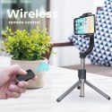 Uchwyt selfie z pilotem bezprzewodowym tripod ze stabilizatorem GIMBAL SSTR-L08 czarny