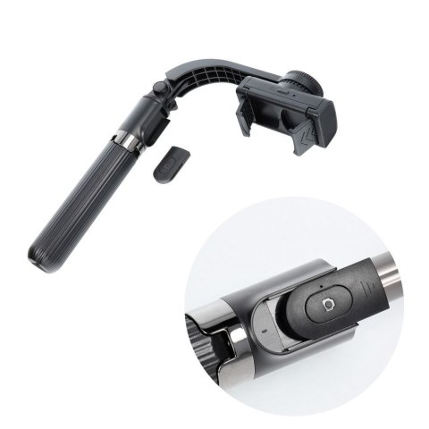 Uchwyt selfie z pilotem bezprzewodowym tripod ze stabilizatorem GIMBAL SSTR-L08 czarny