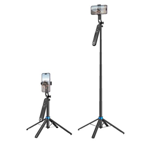 Selfie stick Hoco tripod z pilotem bezprzewodowym K22 czarny
