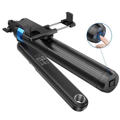 Selfie stick Hoco tripod z pilotem bezprzewodowym K22 czarny