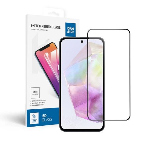 Szkło hartowane do Samsung Galaxy A35 5G (full glue / case friendly) Blue Star 5D czarne