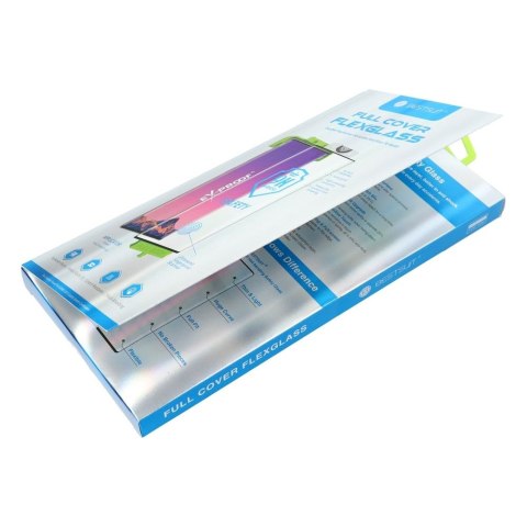 Szkło hybrydowe 5D Full Glue do Samsung S24 ULTRA Bestsuit Flexible (Hot Bending) działający czytnik czarne