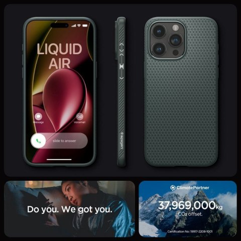 SPIGEN futerał LIQUID AIR do IPHONE 15 Pro Max abyss green