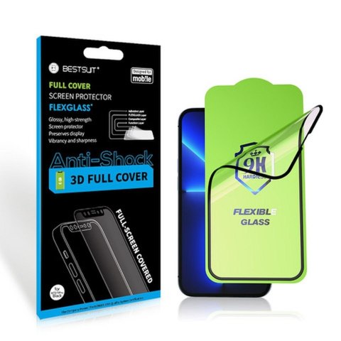 Szkło hybrydowe 5D Full Glue do Xiaomi Redmi NOTE 15 PRO 5G Bestsuit Flexible czarne