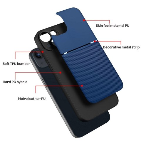Etui na iPhone 16 PLUS Noble niebieskie