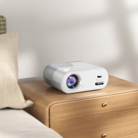 Projektor HD Ready Hoco z systemem Android Wi-Fi Bluetooth 720P DT2 biały