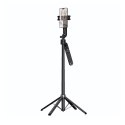 Selfie stick Hoco tripod z pilotem bezprzewodowym obrotowy 360 stopni z automatycznym śledzeniem twarzy K32 czarny