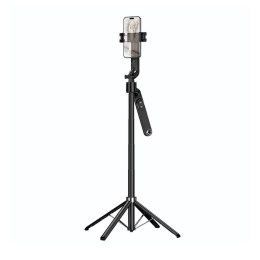 Selfie stick Hoco tripod z pilotem bezprzewodowym obrotowy 360 stopni z automatycznym śledzeniem twarzy K32 czarny