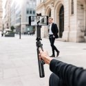 Selfie stick Hoco tripod z pilotem bezprzewodowym obrotowy 360 stopni z automatycznym śledzeniem twarzy K32 czarny