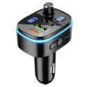Transmiter samochodowy bluetooth Hoco 2 x USB A + USB C QC3.0 PD 20W E62 czarny