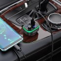 Transmiter samochodowy bluetooth Hoco 2 x USB A + USB C QC3.0 PD 20W E62 czarny