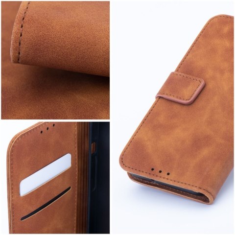 Etui z klapką na Samsung S26 Tender Book brązowe