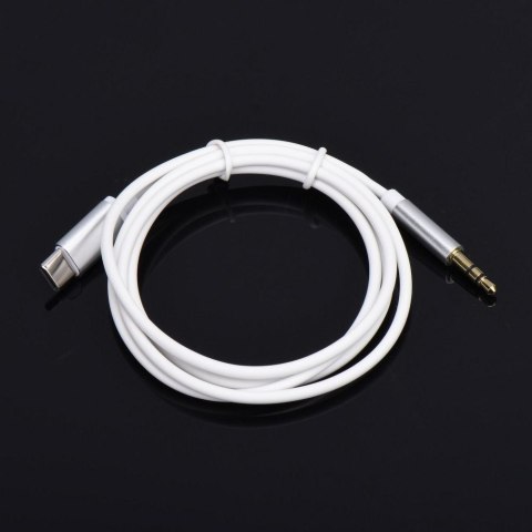 Kabel AUX Typ C (męski) do Jack 3,5 mm (męski) biały