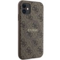GUESS futerał do IPHONE 11 kompatybliny z MagSafe GUHMN61G4GFRW (4G Ring classic logo) brązowy