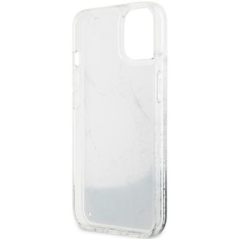 GUESS futerał do IPHONE 13 / 14 / 15 GUHCP14SLCSGSGH (Liquid Glitter Marble) biały