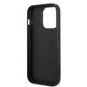 GUESS futerał do IPHONE 14 Pro GUHCP14LHGGSHK (Glitter Flakes Script Metal Logo) czarny