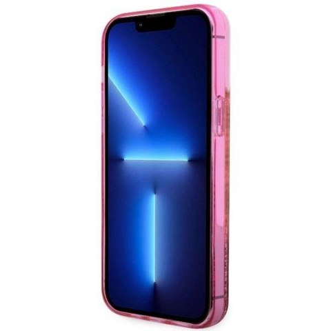 GUESS futerał do IPHONE 14 Pro GUHCP14LLC4PSGP (Liquid Glitter 4G Translucent) różowy