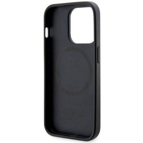 GUESS futerał do IPHONE 14 Pro Max kompatybilny z MagSafe GUHMP14XP4RPSK (4G Printed Stripes) czarny