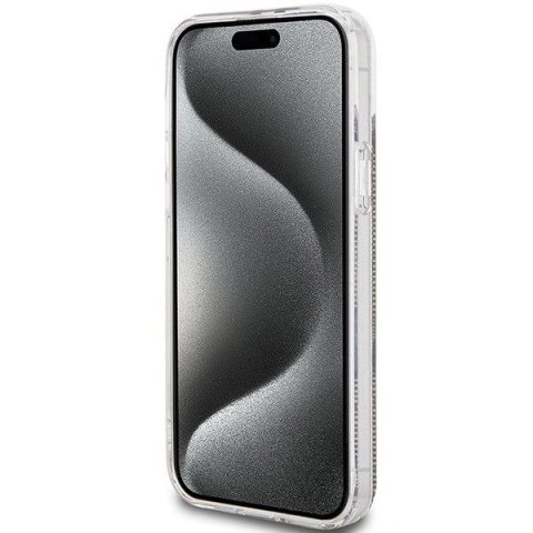 GUESS futerał do IPHONE 15 Plus GUHCP15MH4PSEGW (4G Gold Stripe) brązowy