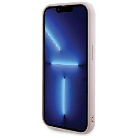 GUESS futerał do IPHONE 15 Pro GUHCP15LPSQSQSP (Quilted Metal Logo) różowy