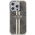 GUESS futerał do IPHONE 15 Pro GUHCP15MH4PSEGW (4G Gold Stripe) brązowy