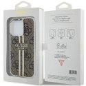 GUESS futerał do IPHONE 15 Pro GUHCP15MH4PSEGW (4G Gold Stripe) brązowy