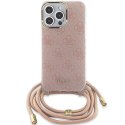 Guess GUESS futerał do IPHONE 15 Pro Max GUHCP15XHC4SEP (Crossbody Cord 4G Print) różowy
