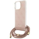 Guess GUESS futerał do IPHONE 15 Pro Max GUHCP15XHC4SEP (Crossbody Cord 4G Print) różowy