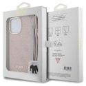 Guess GUESS futerał do IPHONE 15 Pro Max GUHCP15XHC4SEP (Crossbody Cord 4G Print) różowy