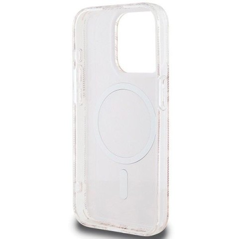 GUESS futerał do IPHONE 15 Pro Max kompatybilny z MagSafe GUHMP15XHGCUSTGP (IML GCUBE) różowy