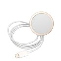 GUESS zestaw do IPHONE 14 Pro kompatybilny z MagSafe GUBPP14LH4EACSB (Bundle Pack / Case + Charger / 4G) złoty niebieski