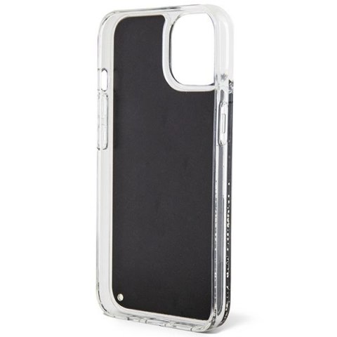 GUESS futerał do IPHONE 13 / 14 / 15 GUHCP14SLCSGSGK (Liquid Glitter Marble) czarny
