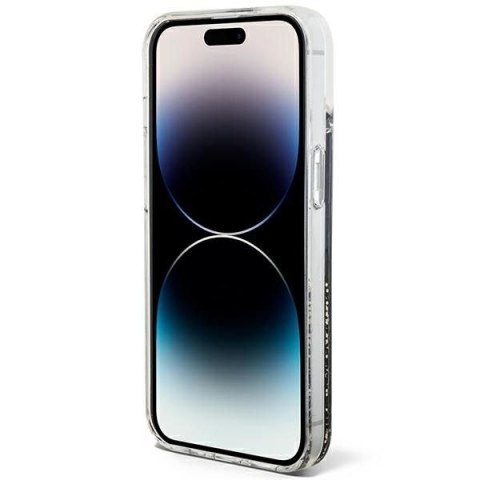 GUESS futerał do IPHONE 13 / 14 / 15 GUHCP14SLCSGSGK (Liquid Glitter Marble) czarny